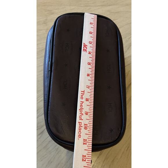 Vintage HCL Mens Toiletry Handcrafted Leather Monogram Travel Bag Shave Kit RARE - Picture 4 of 16